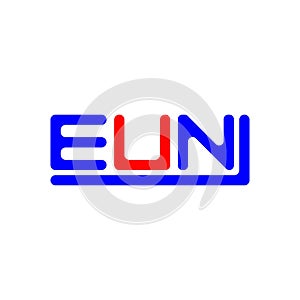 EUN letter logo creative design with vector graphic, EUN