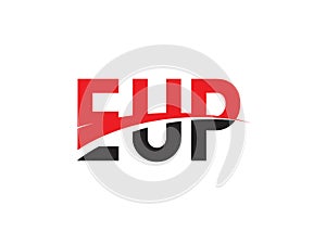 EUP Letter Initial Logo Design Vector Illustration