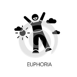 Euphoria black glyph icon