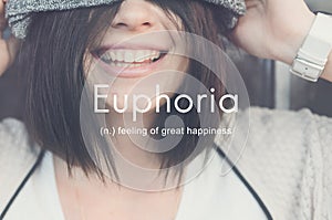 Euphoria Feeling Great Pleasure Happiness Concept