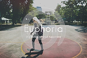 Euphoria Feeling Great Pleasure Happiness Concept