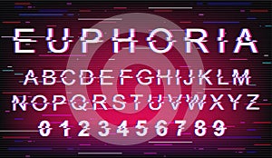 Euphoria glitch font template