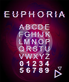 Euphoria glitch font template