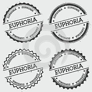 EUPHORIA insignia stamp isolated on white.