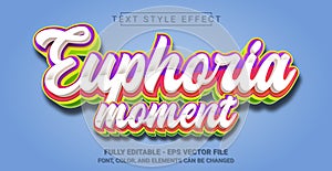 Euphoria Moment Text Style Effect. Editable Graphic Text Template