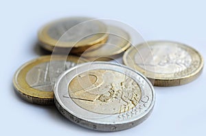 Eur coins currency photo