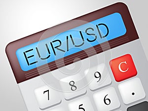 Eur Usd Calculator Indicates Exchange Rate And American
