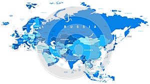 Eurasia - map - illustration.