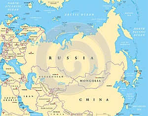 Eurasia political map