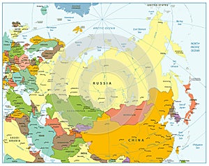 Eurasia Political Map photo