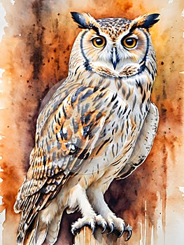 Eurasian eagle owl (Bubo bubo)