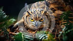 Eurasian Eagle Owl (Bubo bubo) in natural environment