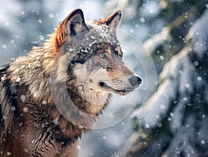 Eurasian or European wolf