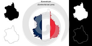 Eure-et-Loir outline map