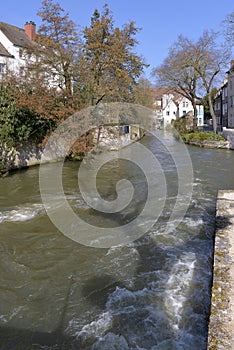 Eure river at Chartres in France