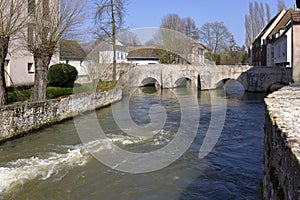 Eure river at Chartres in France