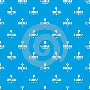 Eureka bulb pattern vector seamless blue