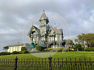 The Carson Mansion, a large Victorian house located in Old Town, Eureka, California.