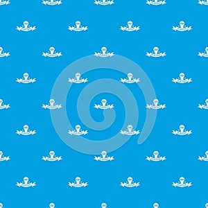 Eureka pattern vector seamless blue