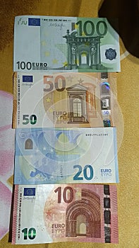 Euro 10,20,50,100 European Union currency