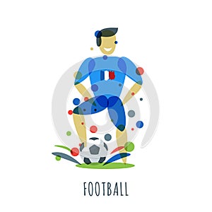 Euro 2016. Football championship. French player with ball.
