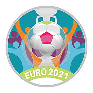 The Euro 2020 EURO European football championship was canceled and will now be played in 2021 - vector Illustration