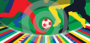 EURO 2024 final tournament Soccer European UEFA championship league UEFA Summer football games sign