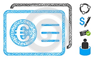 Euro Bank Accounts Web Vector Mesh Illustration