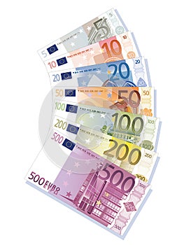 Euro banknotes