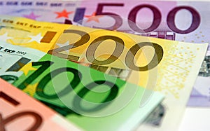 Euro banknotes