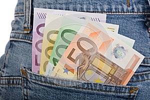 Euro banknotes