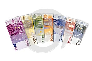 Euro banknotes