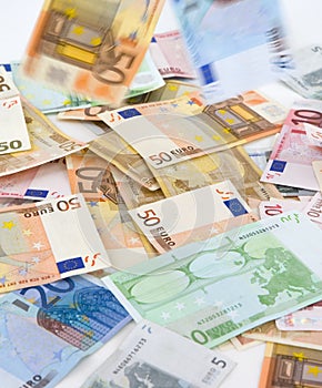 Euro banknotes