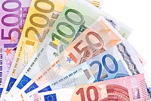 Euro banknotes