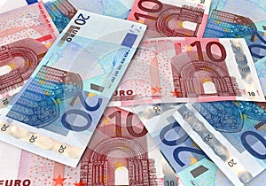 Euro banknotes