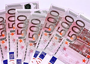 Euro banknotes, five hundred