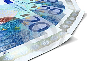 Euro banknotes