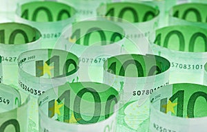 Euro banknotes money background