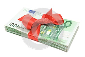 Euro Banknotes with Ribbon