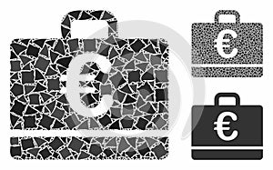 Euro case Composition Icon of Inequal Elements
