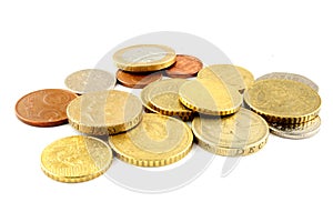 Euro cent money coins