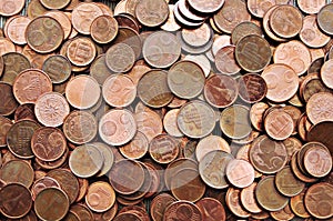 Euro cents texture