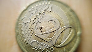 Euro Coin Macro Shot