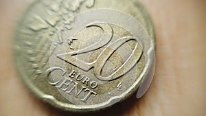 Euro Coin Macro Shot