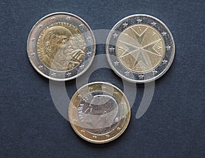 Euro coins, European Union