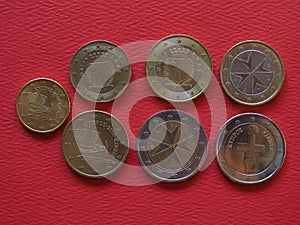 Euro coins, European Union