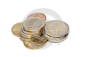 Euro coins isolated