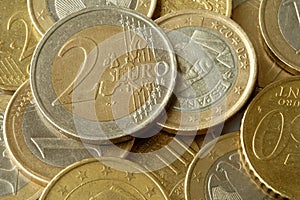 Euro coins wad
