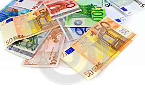 Euro currency banknotes