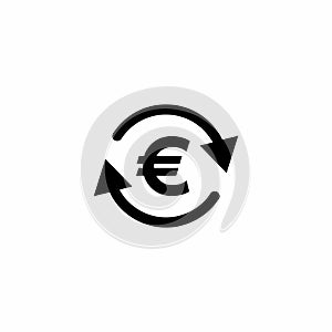 Euro currency exchange icon vector